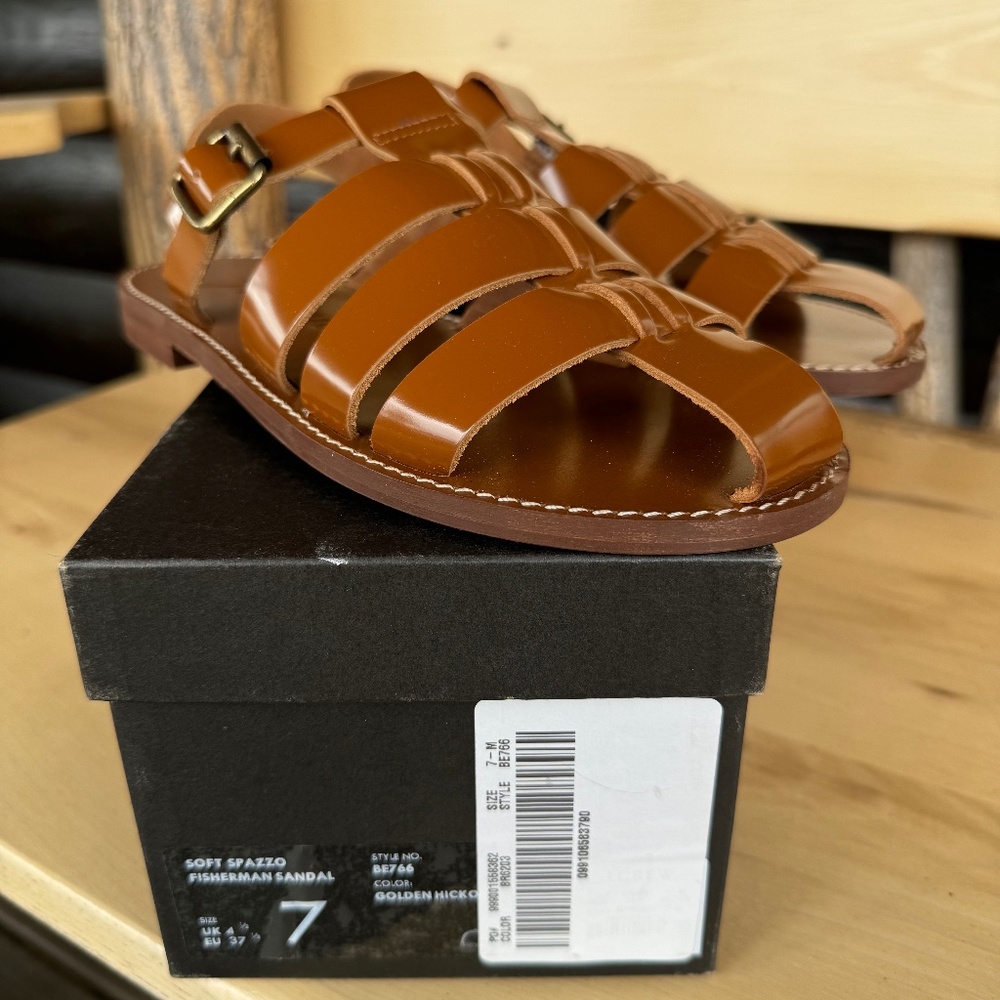 J. Crew Soft Spazzo Fisherman Sandal - Golden Hickory